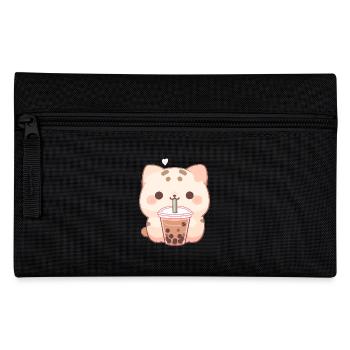 Boissons pour chats kawaii Boba Bubble Tea Chibi - Trousse - noir - Devant