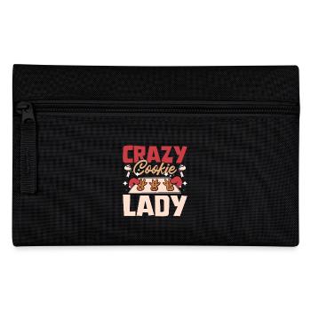 Xmas crazy Christmas cookie baking lady - Federtasche - Schwarz - Vorne