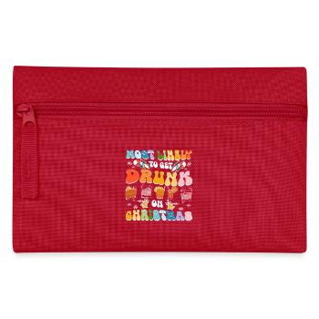 Most likely to get drunk on christmas - Pencil Case - red - Front