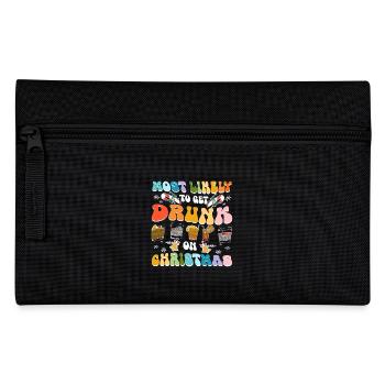 Most likely to get drunk on christmas - Pencil Case - black - Front