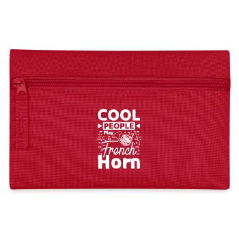 Des gens cool jouent du cor français - Trousse - rouge - Devant