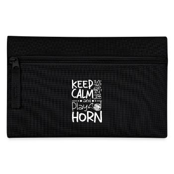Keep calm and play french horn - Pencil Case - black - Front