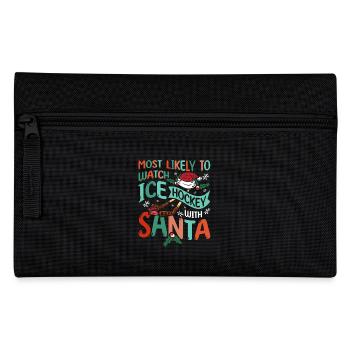 Les plus susceptibles de regarder Hockey sur glace avec le père Noël - Trousse - noir - Devant