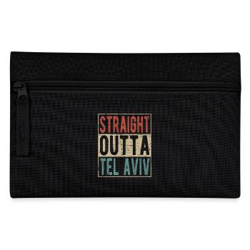 Straight outta Tel Aviv - Pencil Case - black - Front