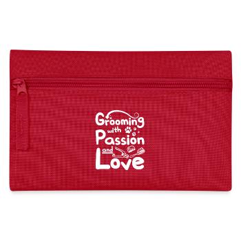 Toilettage des animaux de compagnie avec passion et amour - Trousse - rouge - Devant