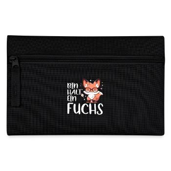 Lustiger Fuchs Spruch Füchse Bin halt ein Fuchs - Federtasche - Schwarz - Vorne
