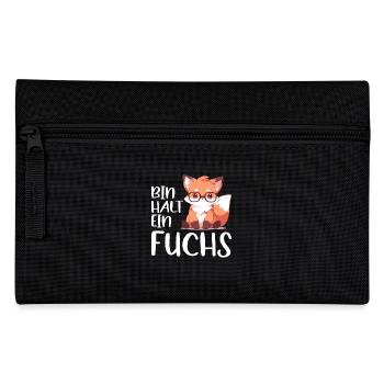 Lustiger Fuchs Spruch Füchse Bin halt ein Fuchs - Federtasche - Schwarz - Vorne