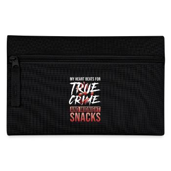 True Crime Addicted - Pencil Case - black - Front