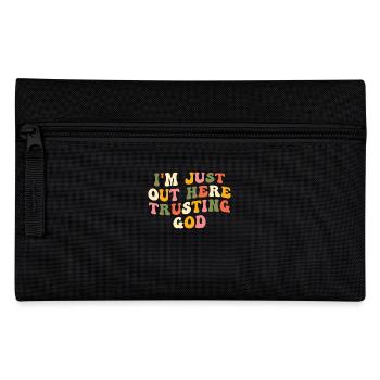 God Jesus Vintage Retro Groovy Christian - Pencil Case - black - Front