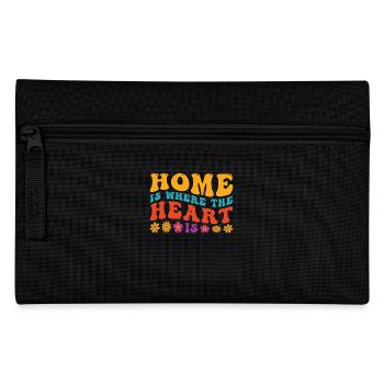Home Is Where The Heart Is - Inspiring Quote - Pencil Case - black - Front