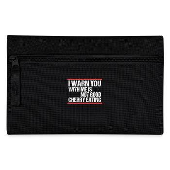with me is not good cherry eating Denglisch - Federtasche - Schwarz - Vorne