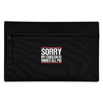 Désolé mon anglais est sous tout cochon Denglish - Trousse - noir - Devant