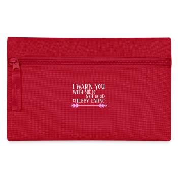 with me is not good cherry eating Denglisch - Federtasche - Rot - Vorne