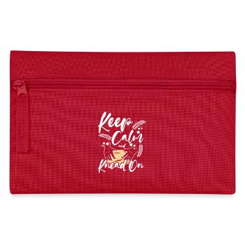 Baking bread, keep calm and kneed on - Pencil Case - red - Front
