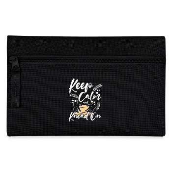 Baking bread, keep calm and kneed on - Federtasche - Schwarz - Vorne