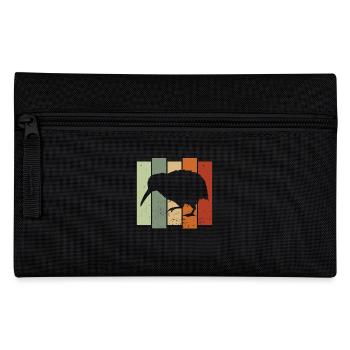 Kiwi Bird Retro Birdwatching Bird Watcher - Pencil Case - black - Front