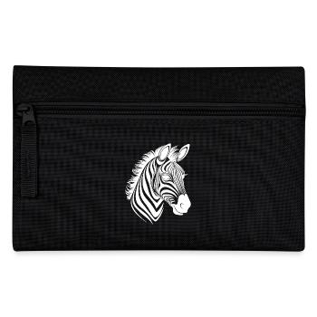 Zebra Elegant with beautiful striped pattern - Pencil Case - black - Front
