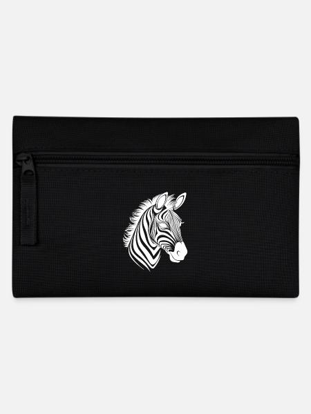 Zebra Elegant mit schönem Streifenmuster - Federtasche - Schwarz