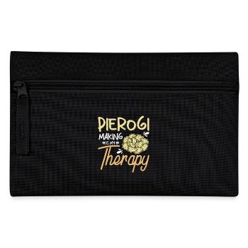 Pierogi making is my Therapy - Pencil Case - black - Front
