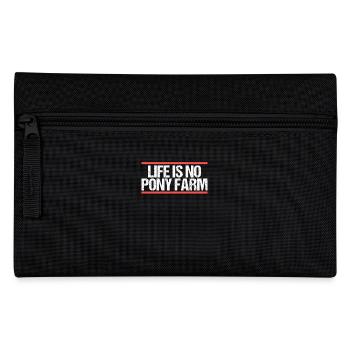 Life is no Pony Farm Denglish - Pencil Case - black - Front