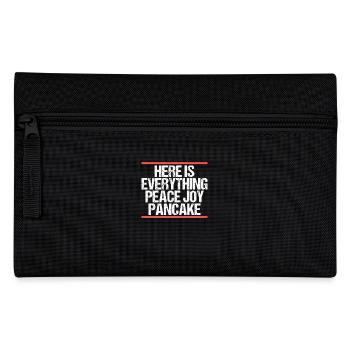 Here is everything Peace Joy Pancake Denglisch - Pencil Case - black - Front