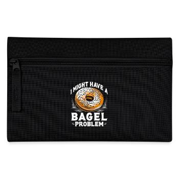 Bagel I Might Have A Bagel Problem Food Breakfast - Pencil Case - black - Front