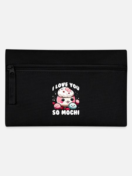 Kawaii Mochi I Love You So Mochi - Pencil Case - black