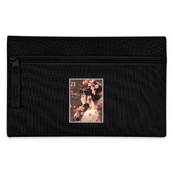 Vintage Japanisch Ästhetik Otaku Anime Girl - Federtasche - Schwarz - Vorne