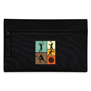 Volleyball Retro Vintage Volleyball Player - Pencil Case - black - Front