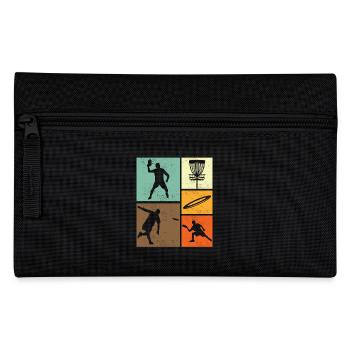 Disc Golf Retro Vintage Design For Disc Golfer - Pencil Case - black - Front
