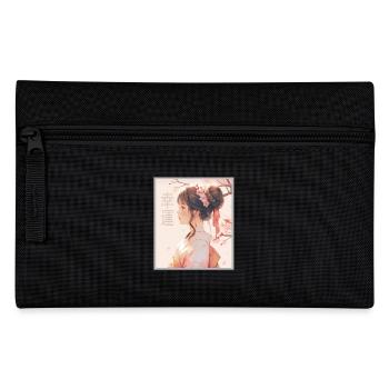 Vintage Japanisch Ästhetik Otaku Anime Girl - Federtasche - Schwarz - Vorne