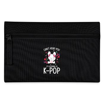 Can´t Hear You I´m Listening To K-Pop - Pencil Case - black - Front
