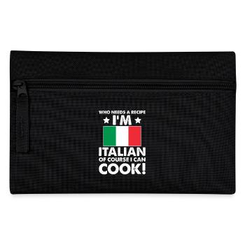 cuisine italienne cuisinier chef je suis italien bien sûr que je - Trousse - noir - Devant