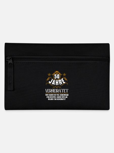 Wir haben viel gemeinsam 50.Hochzeitstag - Federtasche - Schwarz