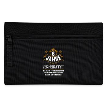 Wir haben viel gemeinsam 6.Hochzeitstag - Federtasche - Schwarz - Vorne