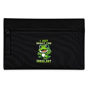 J’aime beaucoup les grenouilles, d’accord ? Grenouille mignonne - Trousse - noir - Devant