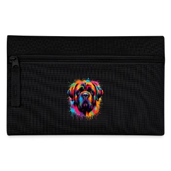 Mastiff Dog Head Graphic - Pencil Case - black - Front