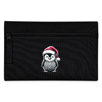 Penguin Santa Cute Christmas - Pencil Case - black - Front
