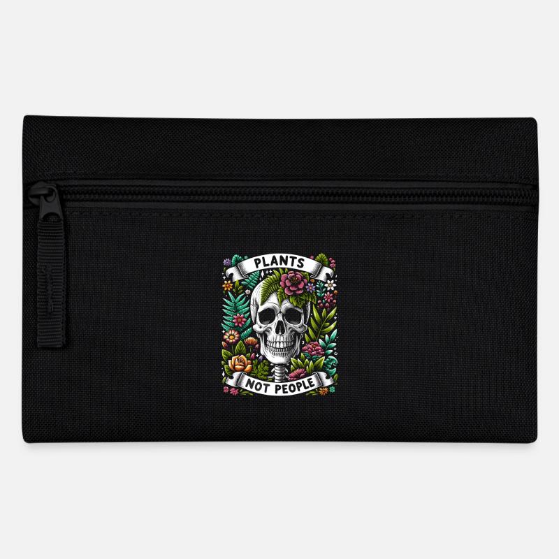 Pflanzen statt Menschen Pflanzen Gärtner Gärtnern - Federtasche - Schwarz