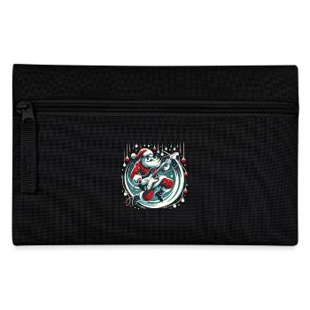 Gitarrist Weihnachtsmann Weihnachtsgitarrist - Federtasche - Schwarz - Vorne