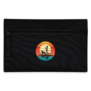 Stand Up Paddle Retro Vintage Chien Femme SUP - Trousse - noir - Devant
