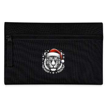 Tiger Weihnachtsmann Weihnachtstier - Federtasche - Schwarz - Vorne