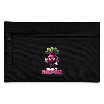 Rote Bete Rote Bete vegan einfach unbeetable veggie - Federtasche - Schwarz - Vorne