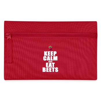 Keep Calm And Eat Beets Beetroot Graphic - Pencil Case - red - Front
