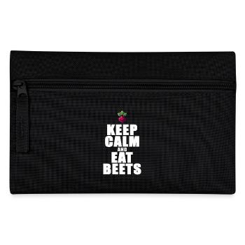 Keep Calm And Eat Beets Beetroot Graphic - Pencil Case - black - Front