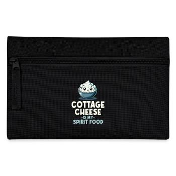Kawaii Cottage Cheese Amateur de fromage cottage - Trousse - noir - Devant
