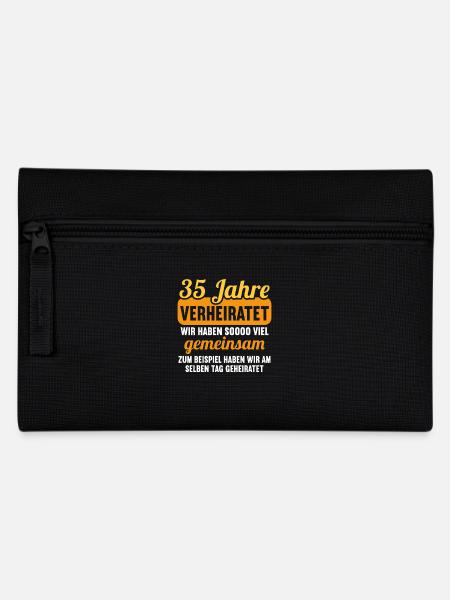 Wir haben viel gemeinsam 35.Hochzeitstag - Federtasche - Schwarz