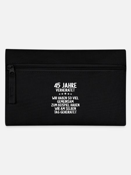 Wir haben viel gemeinsam 45.Hochzeitstag - Federtasche - Schwarz