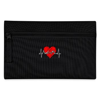Oslo Skyline Herzschlag Norwegen Liebe I Love Oslo - Federtasche - Schwarz - Vorne