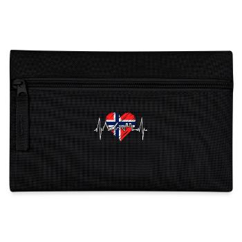 Oslo Skyline Herzschlag Norwegen Liebe I Love Oslo - Federtasche - Schwarz - Vorne